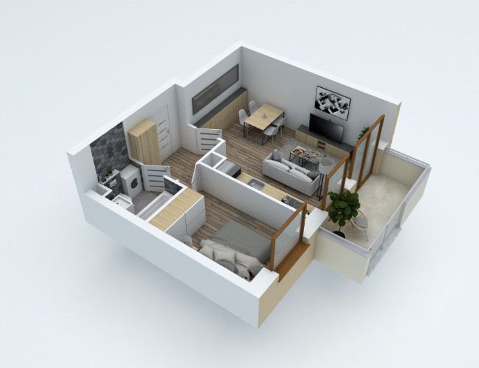 Nowoczesne 2 pok. w Dywitach, balkon, miejsce parkingowe Dywity, Franciszka Hynka  36m2 Foto 1