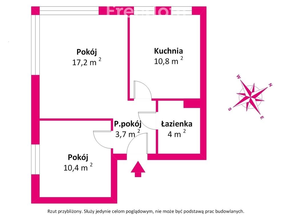 Mieszkanie dwupokojowe na sprzedaż Poznań, Grunwald, Grunwald, Smardzewska  46m2 Foto 8