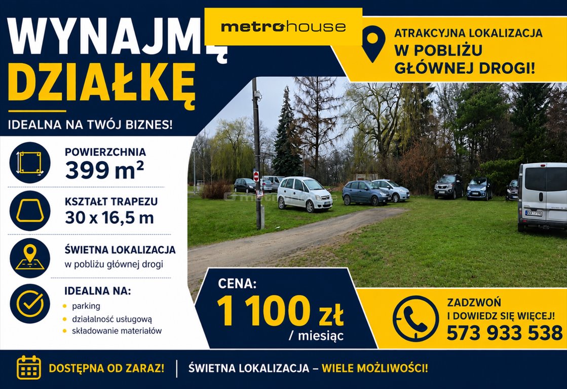 Na wynajem działka 399 m² w Krośnie z mediami i dobrym dojazdem Krosno  399m2 Foto 1