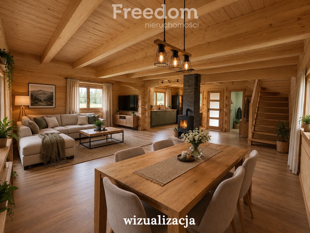 Polecam dom z bala świerkowego z panoramicznym widokiem na góry Zagórnik  120m2 Foto 1
