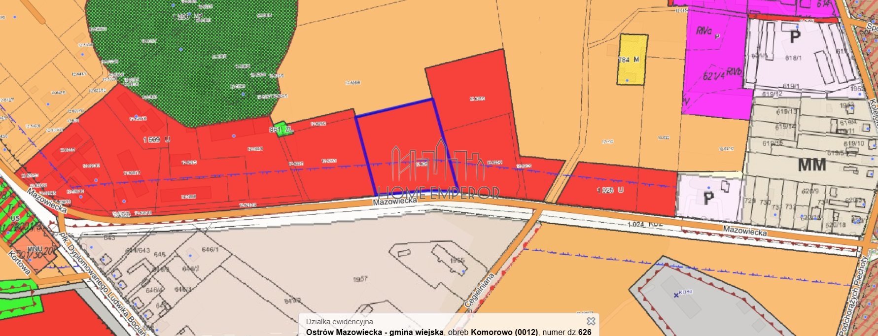 Działka komercyjna na sprzedaż Komorowo, Mazowiecka  11 246m2 Foto 1