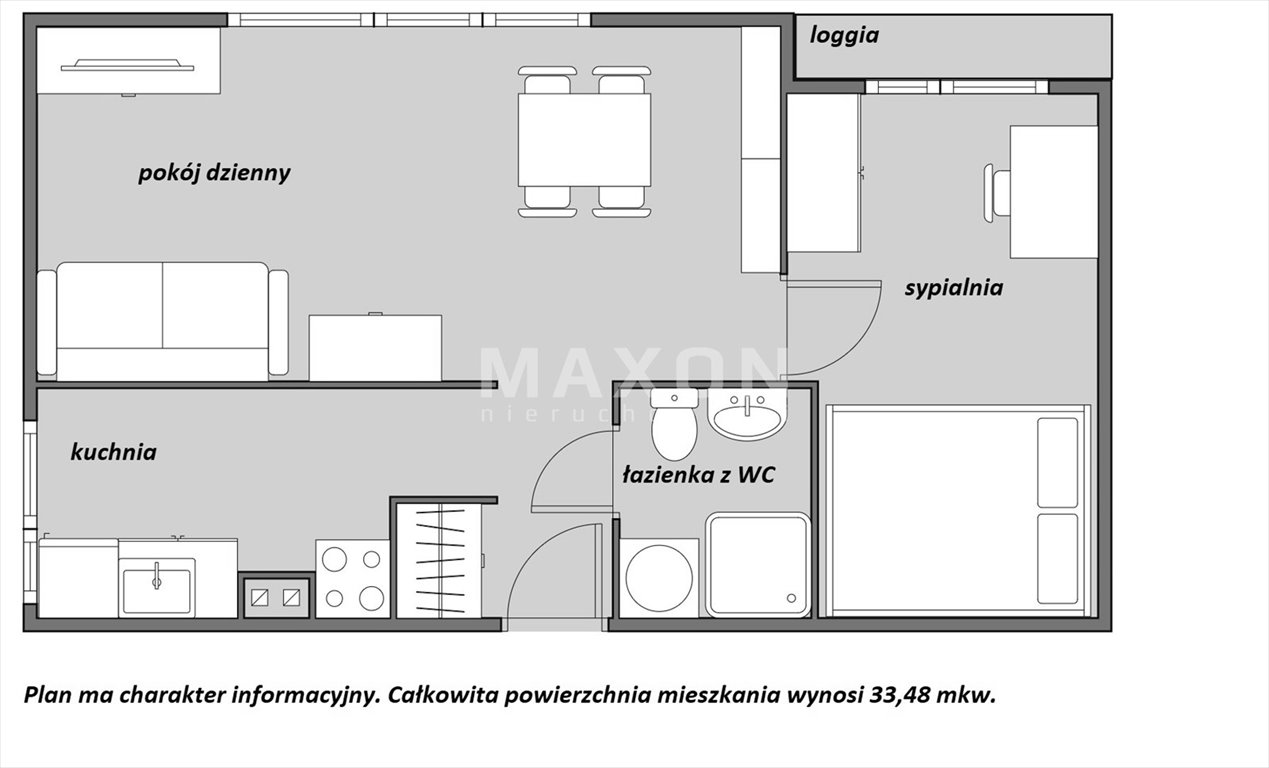 Mieszkanie dwupokojowe na sprzedaż Warszawa, Wola, ul. Miła  33m2 Foto 3