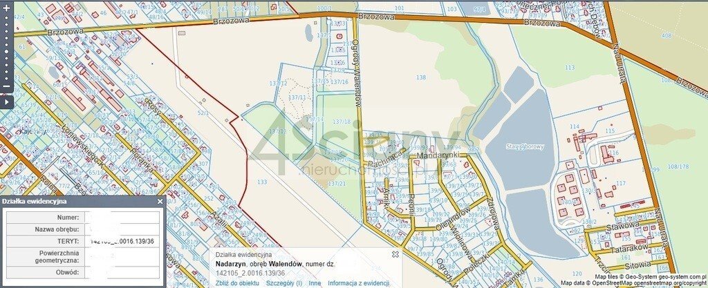 Działka budowlana 1500 m² z MPZP, wysoki wskaźnik biologicznej czynności Walendów  1 500m2 Foto 1