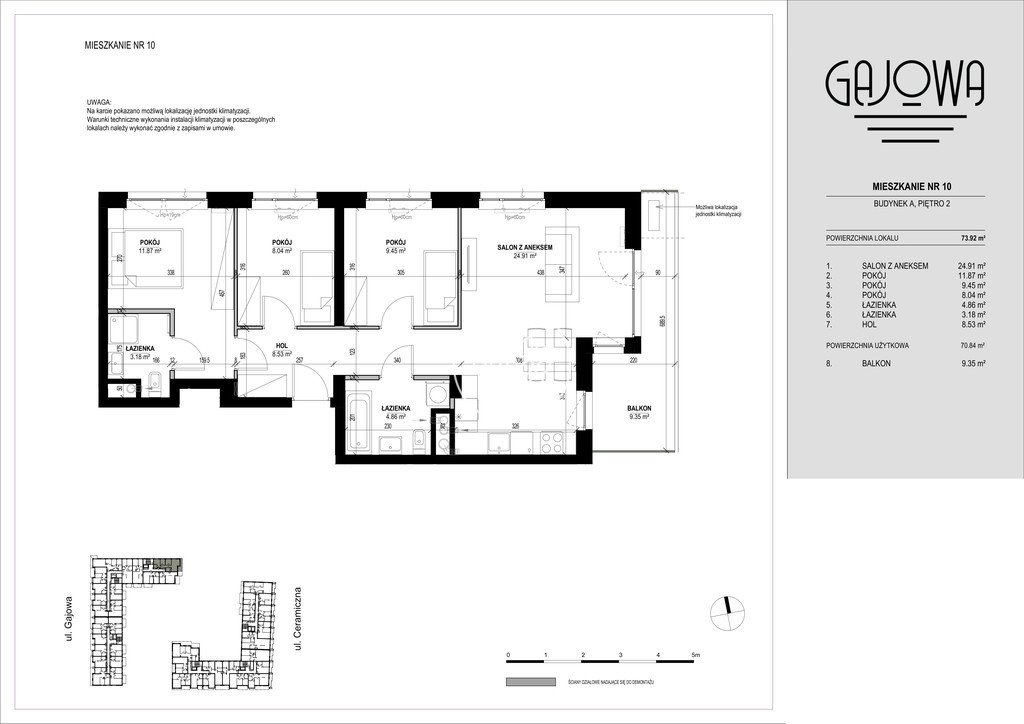 Mieszkanie na sprzedaż Bydgoszcz, Gajowa  76m2 Foto 1