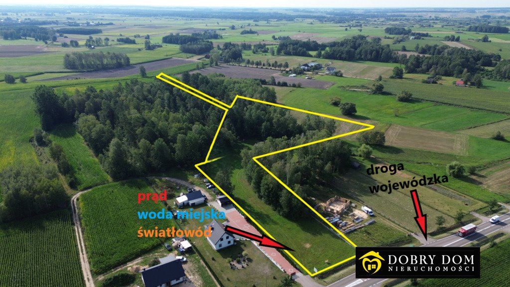 Działka z warunkami zabudowy, las, media, 6 km od Tykocina Zygmunty  11 185m2 Foto 1