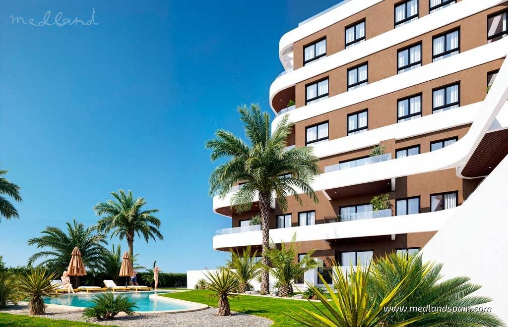 Nowoczesne 3-pokojowe apartamenty z panoramicznym widokiem na morze Hiszpania, Guardamar del Segura  93m2 Foto 1