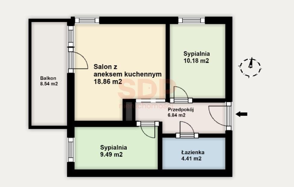 Mieszkanie trzypokojowe na sprzedaż Wrocław, Śródmieście, Ołbin, Jedności Narodowej  50m2 Foto 2