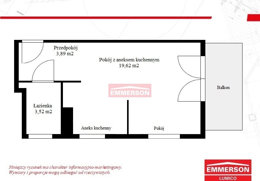 Kawalerka na sprzedaż Kraków, Prokocim, Prokocim, Erazma Jerzmanowskiego  27m2 Foto 4