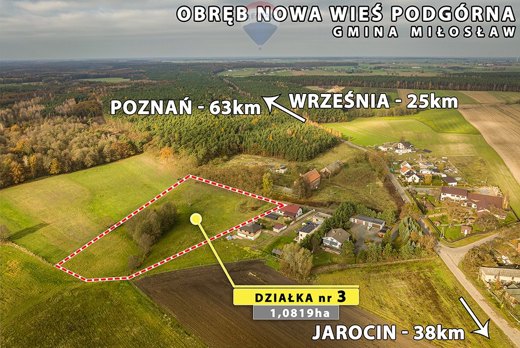 Działka budowlana na sprzedaż Nowa Wieś Podgórna  10 819m2 Foto 4