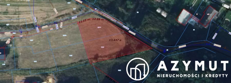 Działka budowlana 1338 m² z mediami i asfalt polecam Rzymówka  1 338m2 Foto 1