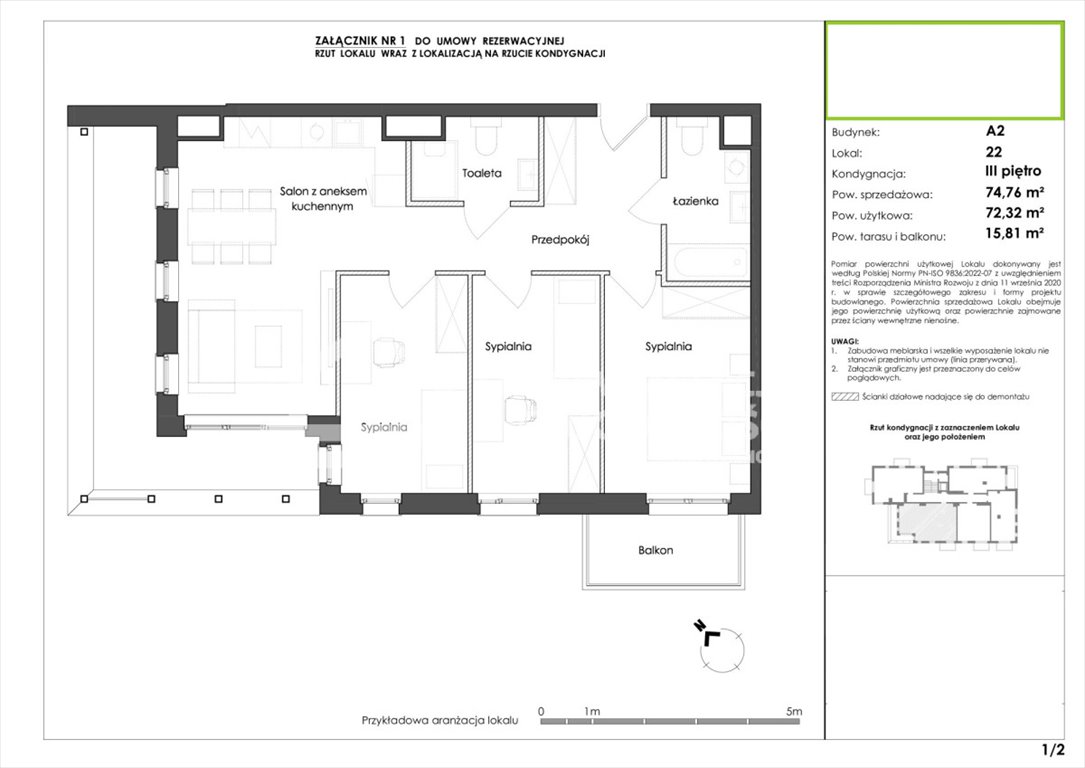 Mieszkanie trzypokojowe na sprzedaż Puck  72m2 Foto 2