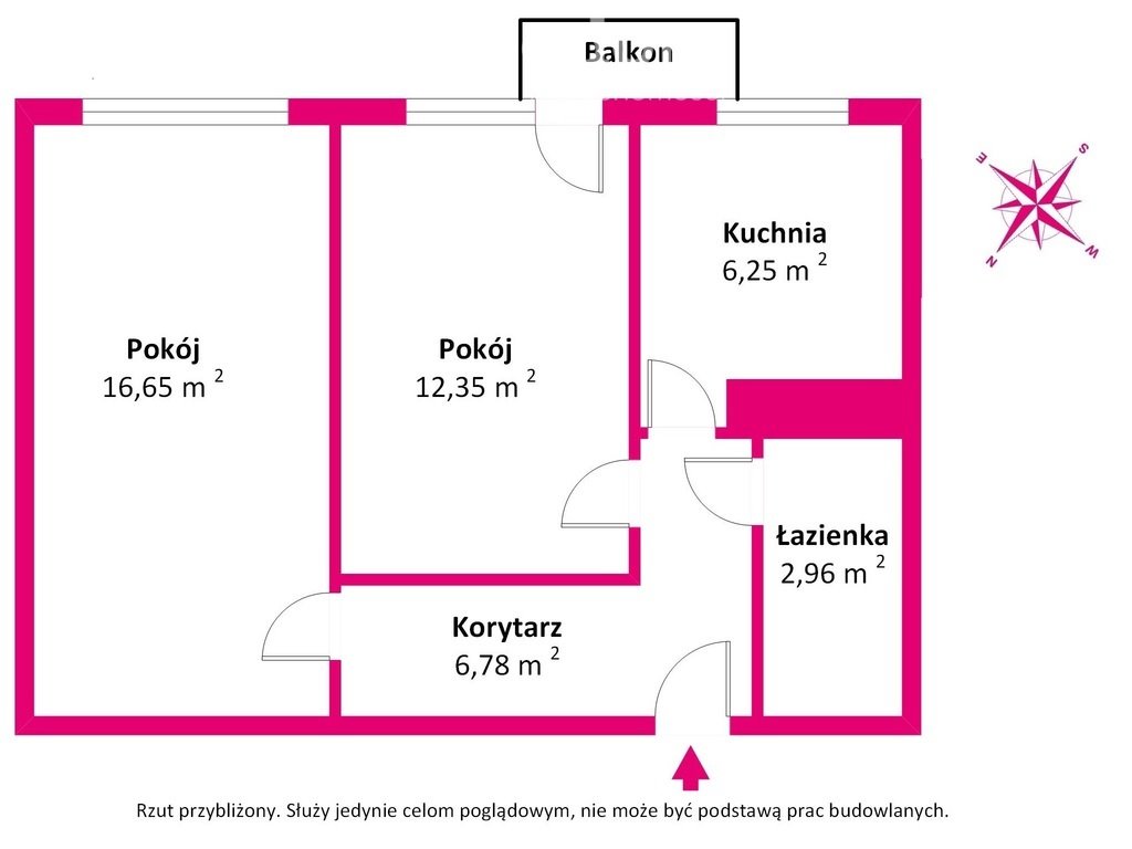 Mieszkanie dwupokojowe na sprzedaż Łuków, os. Bronisława Chącińskiego  45m2 Foto 3