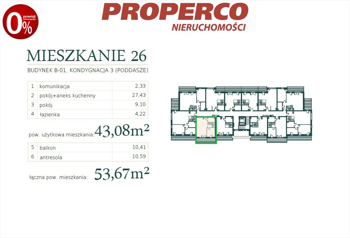 Mieszkanie dwupokojowe na sprzedaż Mrągowo, Mrągowo  43m2 Foto 10