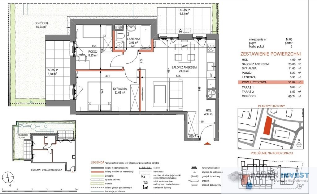 Mieszkanie trzypokojowe na sprzedaż Kraków, Podgórze  52m2 Foto 4