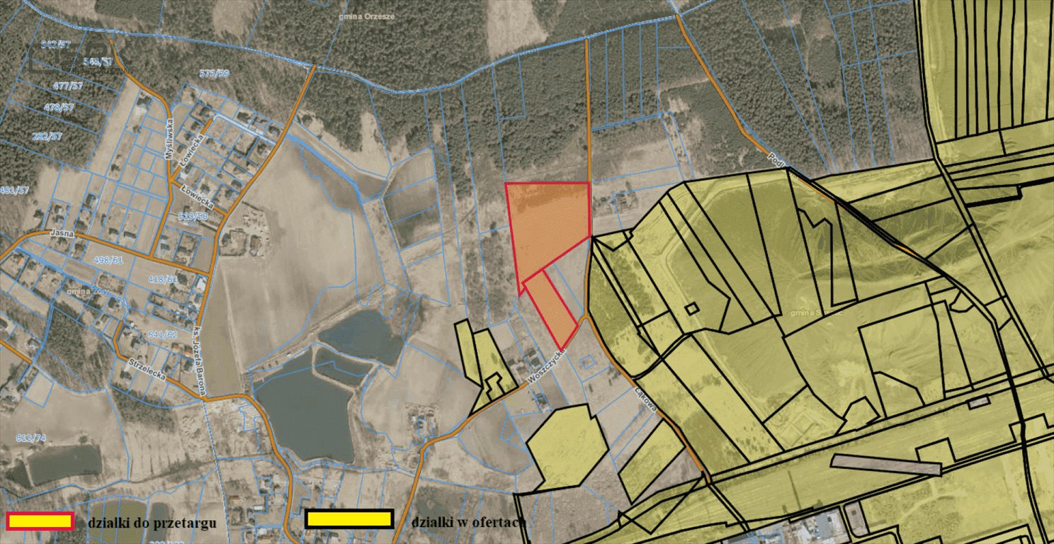 Działka na sprzedaż 25 858 m², blisko drogi krajowej Rudziczka, Rudziczka, Woszczycka  25 858m2 Foto 1