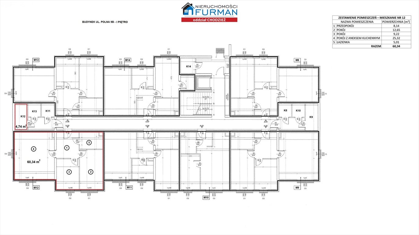 Mieszkanie trzypokojowe na sprzedaż Margonin  60m2 Foto 6