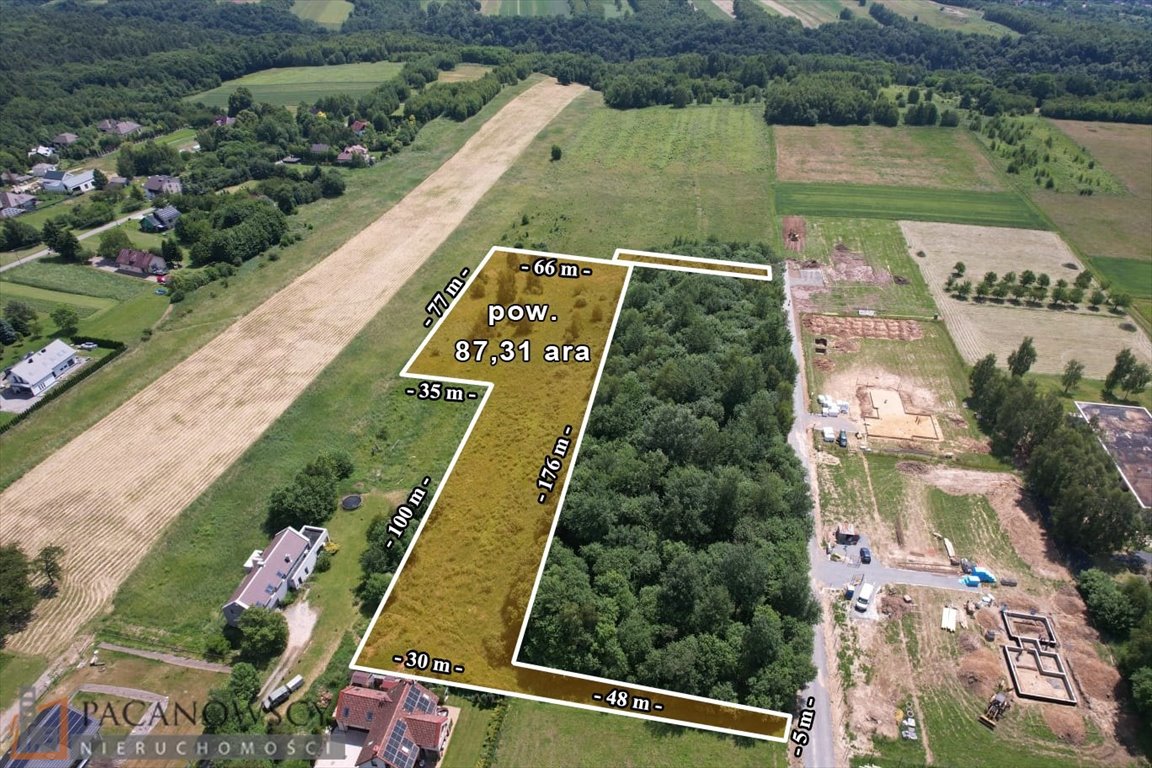 Malownicza działka 87 arów w Zelkowie, media do podłączenia - polecam! Zelków  8 731m2 Foto 1