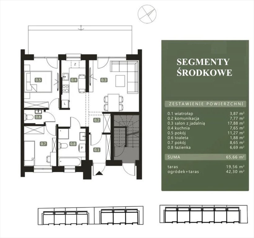 Nowoczesne 3 pokoje z ogródkiem, brak czynszu - zapraszam Głogów Małopolski, Bursztynowa  66m2 Foto 1