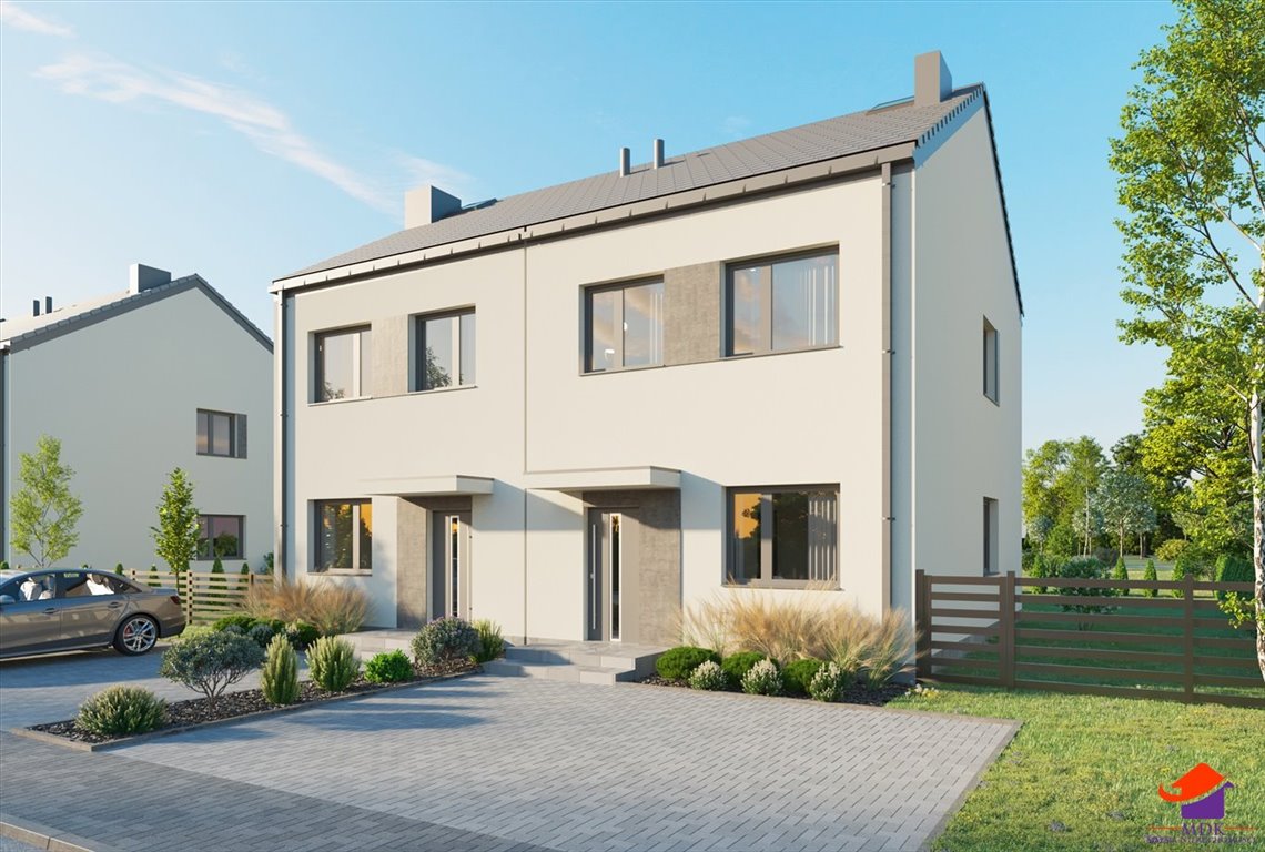 Nowoczesny dom w zabudowie szeregowej z garażem i wysokiej jakości materiałami Bytom, Rozbark  90m2 Foto 1