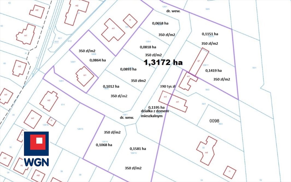 Działka budowlana na sprzedaż Ostrów Wielkopolski, Zębców, Zębcowskiej  1 581m2 Foto 1