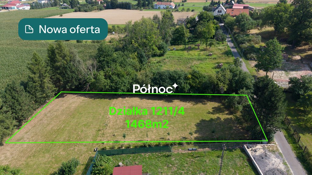 Działka 1468 m² w Trójcy, gotowa do budowy - polecam! Trójca  1 468m2 Foto 1