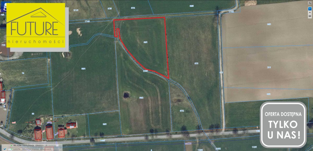 Działka rolna 5662 m² z widokiem na lasy i pola Kurowo Braniewskie  5 662m2 Foto 1