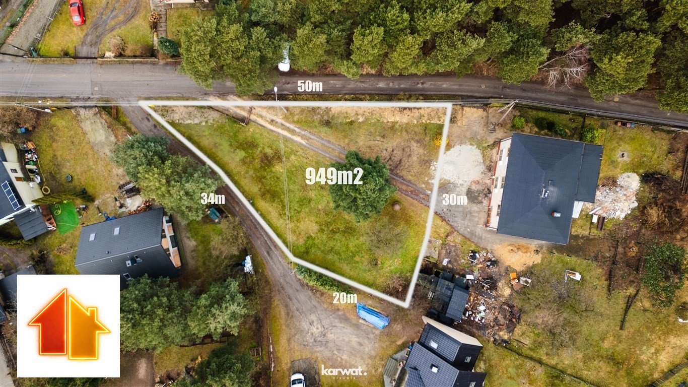 Działka budowlana 949 m² z mediami, las i centrum blisko Rybnik, Golejów, Książenicka 72  949m2 Foto 1