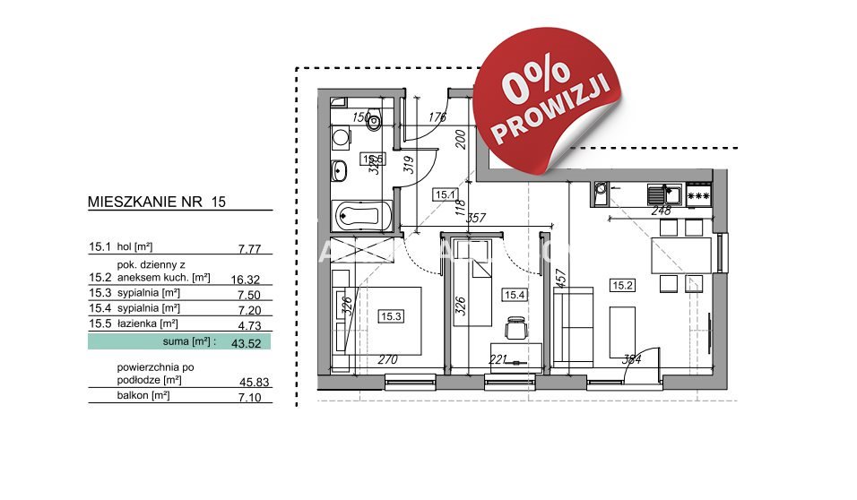 Mieszkanie trzypokojowe na sprzedaż Krzyszkowice, Zawada, Zawada, Słowińska  45m2 Foto 3