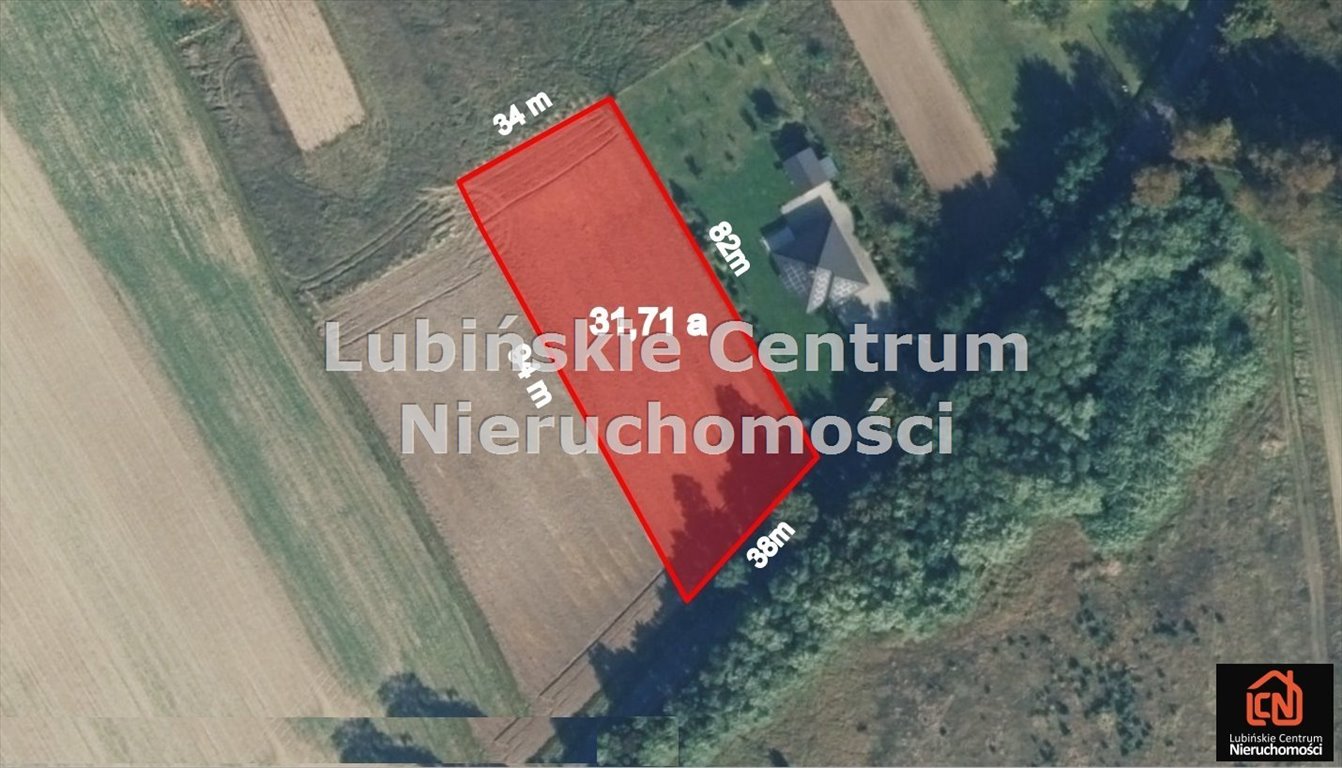 Działka budowlana 3171 m² w Miłoradzicach, las, media Miłoradzice  3 171m2 Foto 1