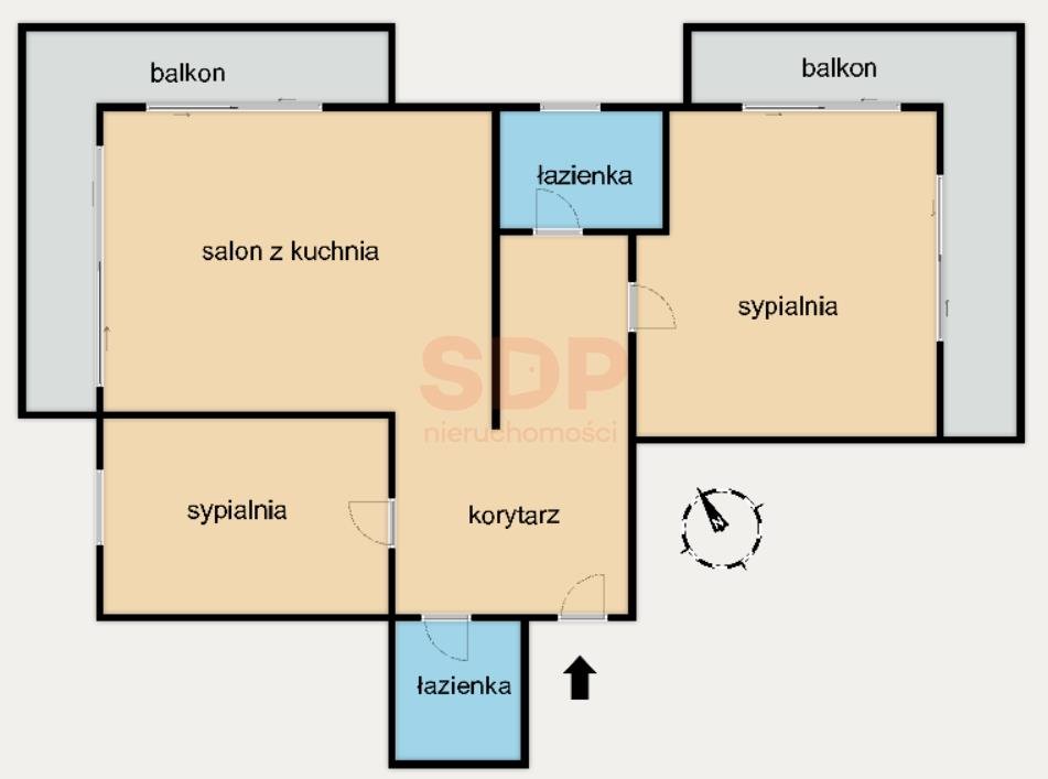 Mieszkanie trzypokojowe na sprzedaż Wrocław, Krzyki, Krzyki, Przyjaźni  74m2 Foto 7