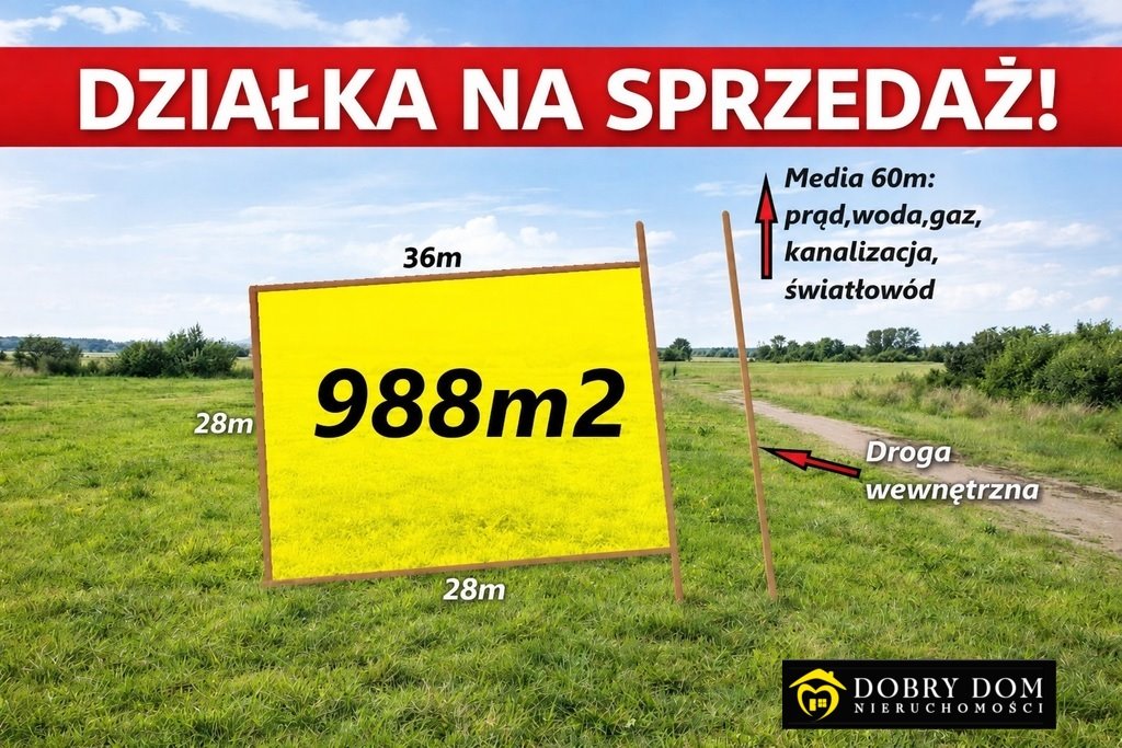 Działka 954 m² pod dom i usługi w Zawadach. Białystok, Zawady  988m2 Foto 1