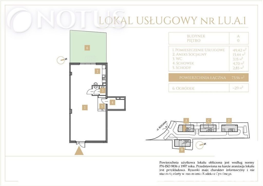 Lokal usługowy 75 m² z ogródkiem w nowoczesnej inwestycji Kraków, Prądnik Biały, Prądnik Biały  75m2 Foto 1