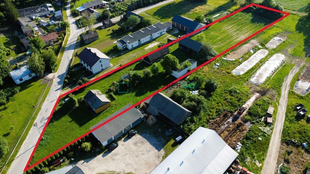 Działka 5836 m² z domem i stodołami w Uziębłach Uziębły  5 836m2 Foto 1