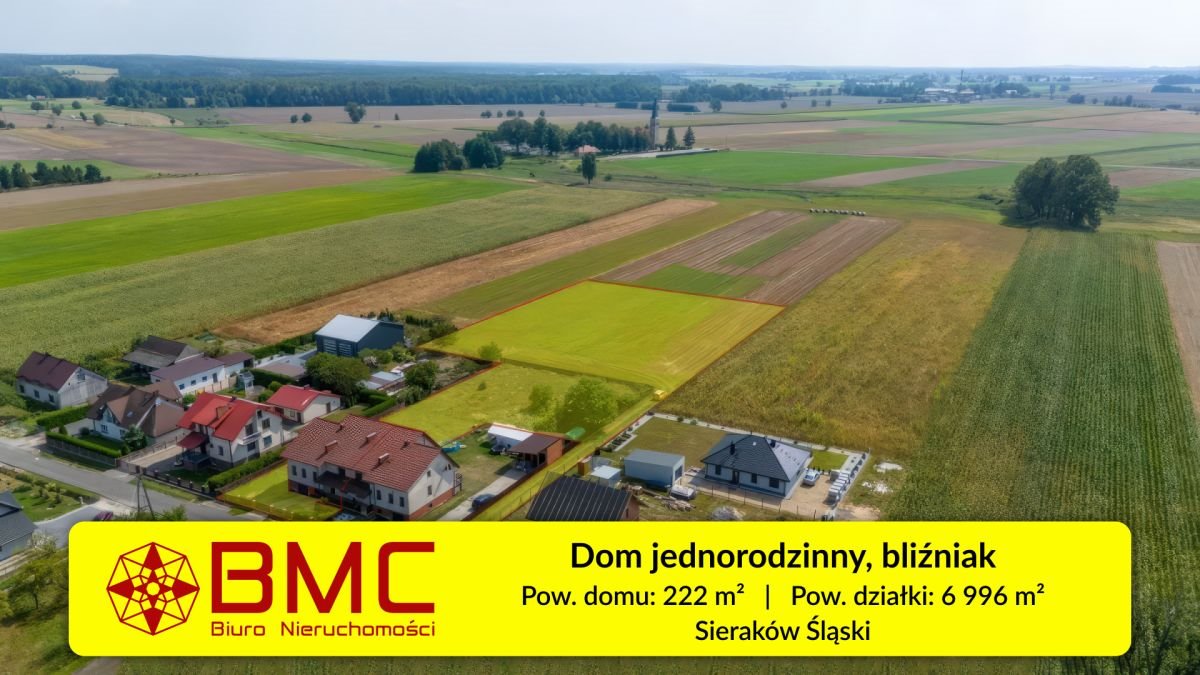Dom z potencjałem 95 m² na dużej działce 6996 m² (Sieraków Śląski) Sieraków Śląski, Długa  222m2 Foto 1