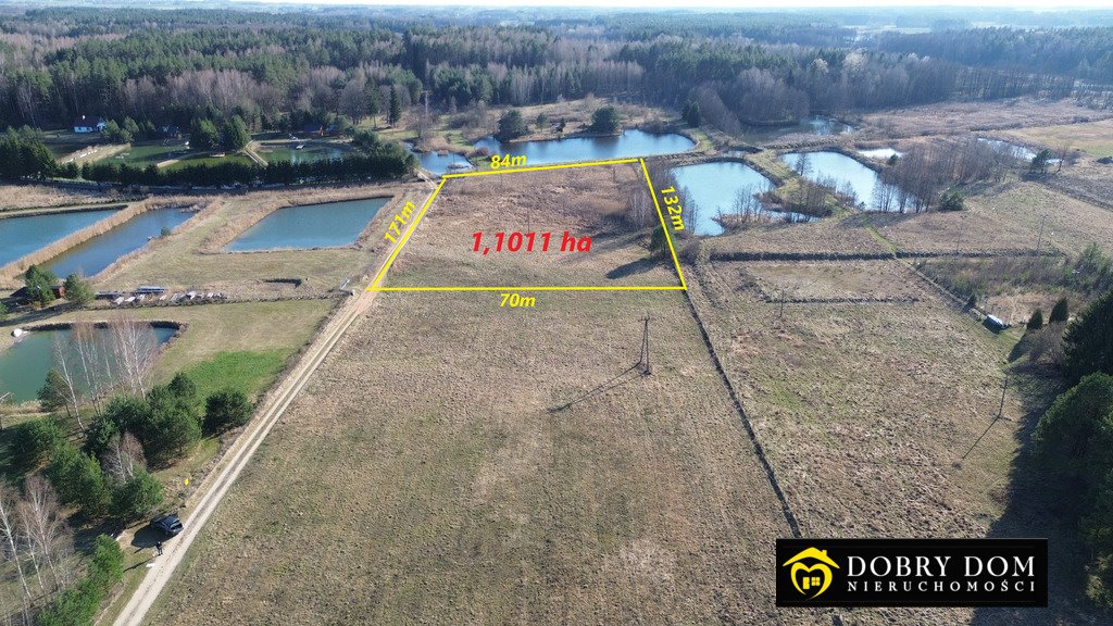 Działka 11 011 m² z warunkami zabudowy i stawem Bobrowa  11 011m2 Foto 1