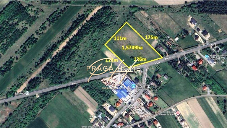 Działka inwestycyjna 15 749 m² przy S8 i DK72 Rawa Mazowiecka, Biała  15 749m2 Foto 1