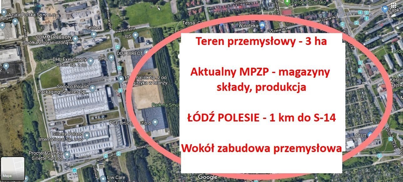 Teren przemysłowy 3 ha pod zabudowę magazynów i produkcji Łódź, Polesie, Lublinek  30 000m2 Foto 1