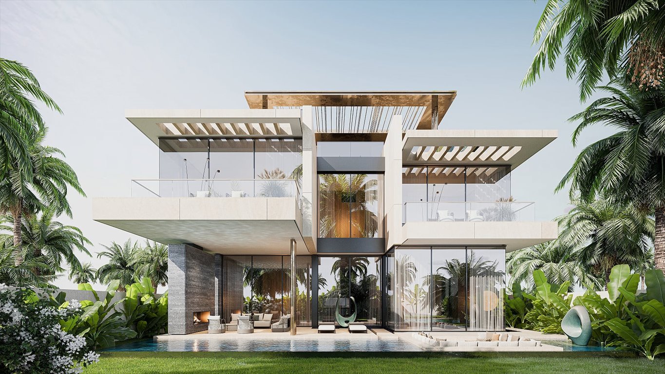 Luksusowa willa Bentley Home z laguną i basenem w Dubaju Zjednoczone Emiraty Arabskie, Meydan, Meydan, Meydan, Dubaj  670m2 Foto 1