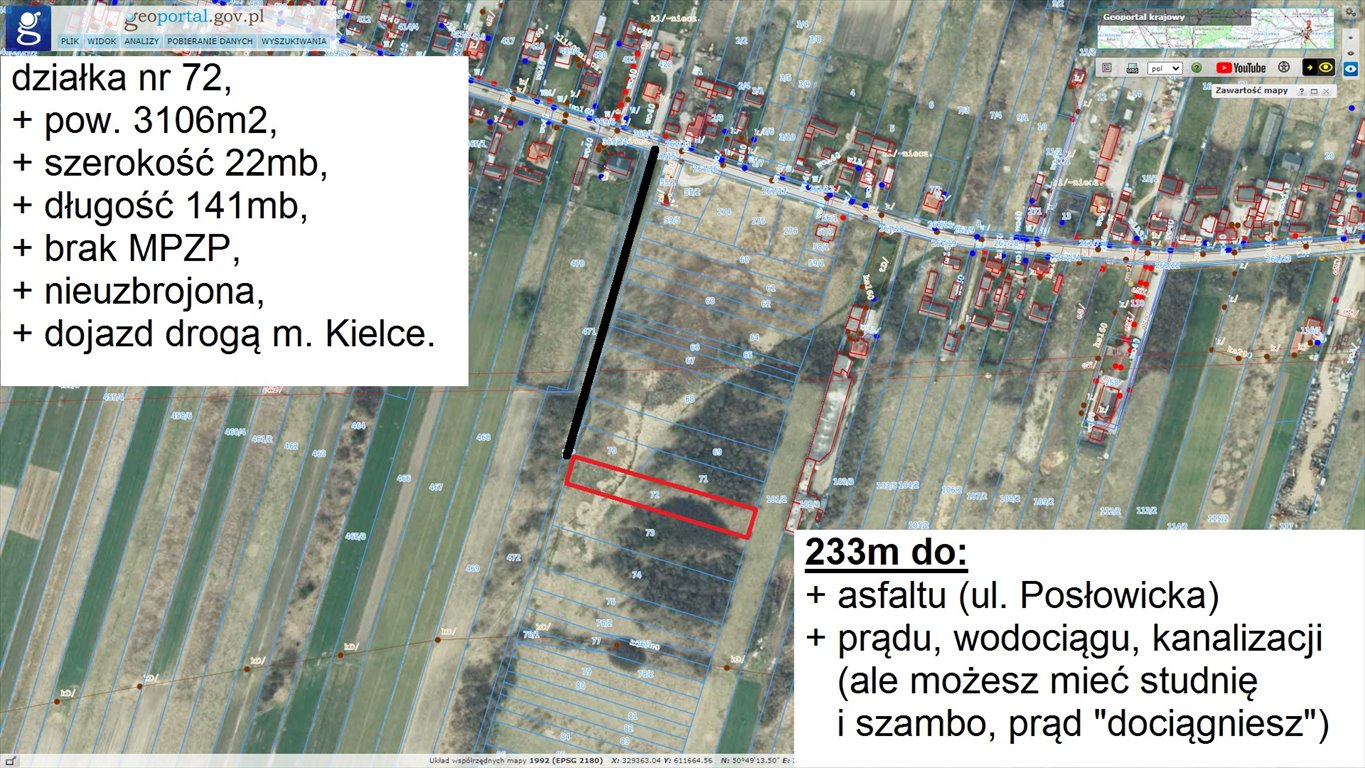 Działka rolna na sprzedaż Kielce, Posłowicka  3 106m2 Foto 6