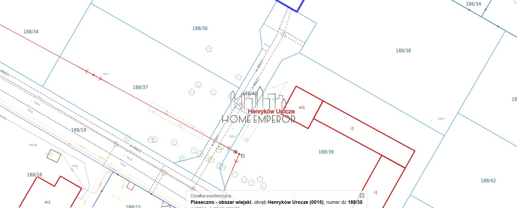 Działka budowlana na sprzedaż Henryków-Urocze, Trzech Brzózek  1 100m2 Foto 2