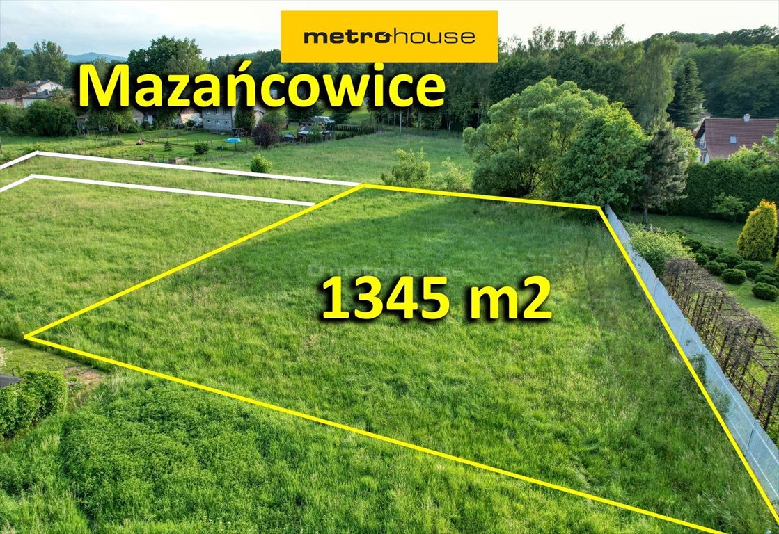 Polecam działkę 1345 m² z mediami i prywatną drogą Mazańcowice, Spacerowa  1 345m2 Foto 1