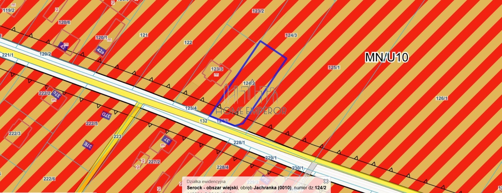 Na sprzedaż działka 821 m² w Jachrance z mediami: Jachranka: Wspólna