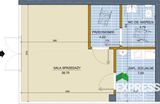 Nowoczesny lokal handlowo-usługowy w Piasta, 42,7 m2 Białystok, Piasta, Warszawska  43m2 Foto 1