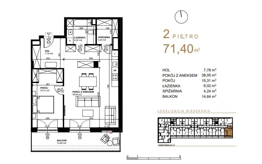 Mieszkanie dwupokojowe na sprzedaż Lublin, Śródmieście  71m2 Foto 2