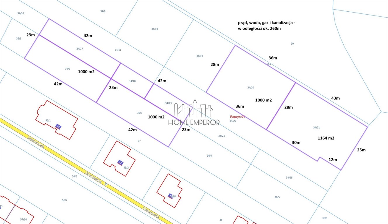 Działka pod dom jednorodzinny, media w pobliżu, 1000 m² Raszyn, Opaczewska  1 000m2 Foto 1
