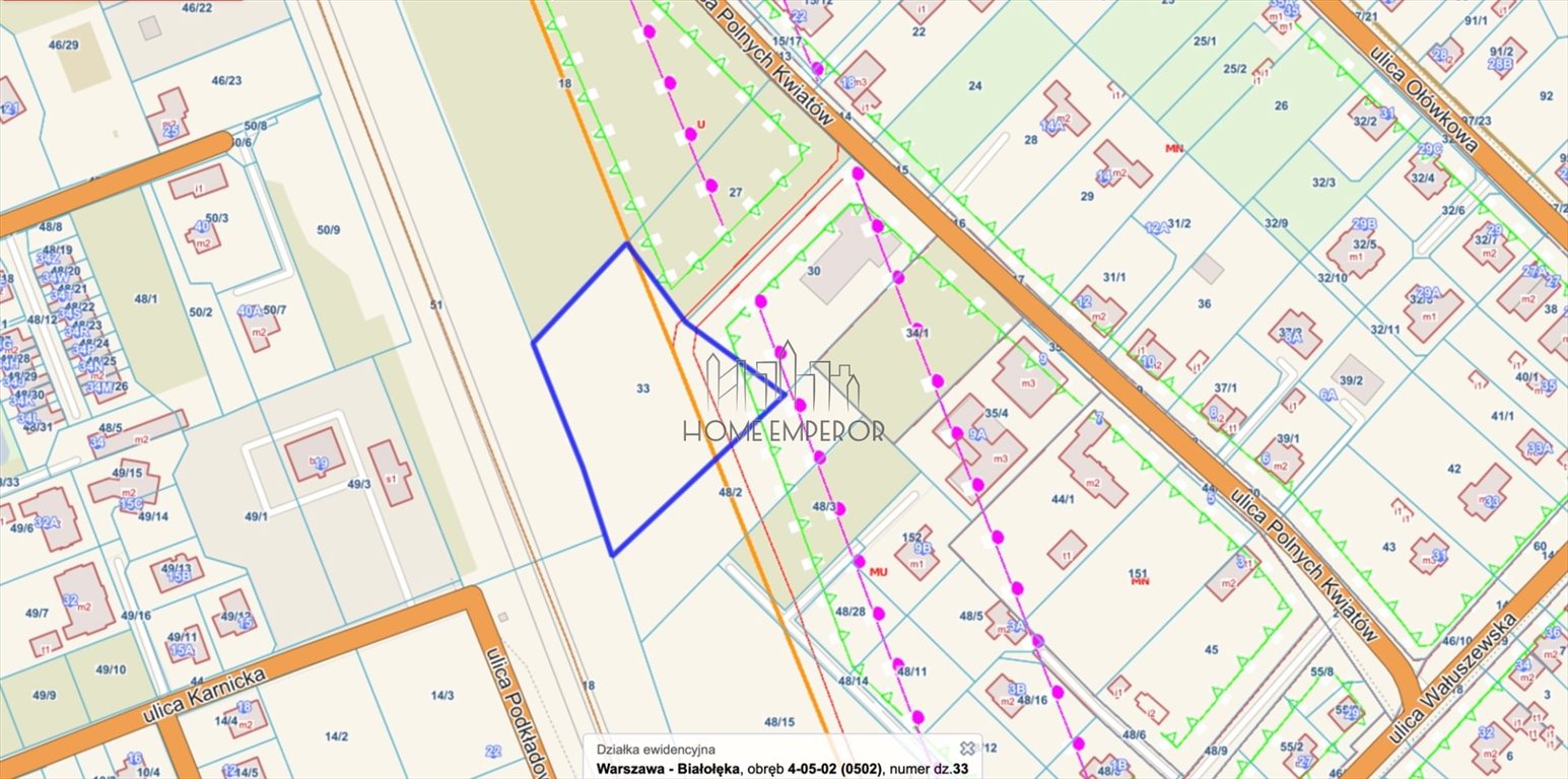 Działka budowlana na sprzedaż Warszawa, Białołęka, Białołęka Dworska, Polnych Kwiatów  4 820m2 Foto 1