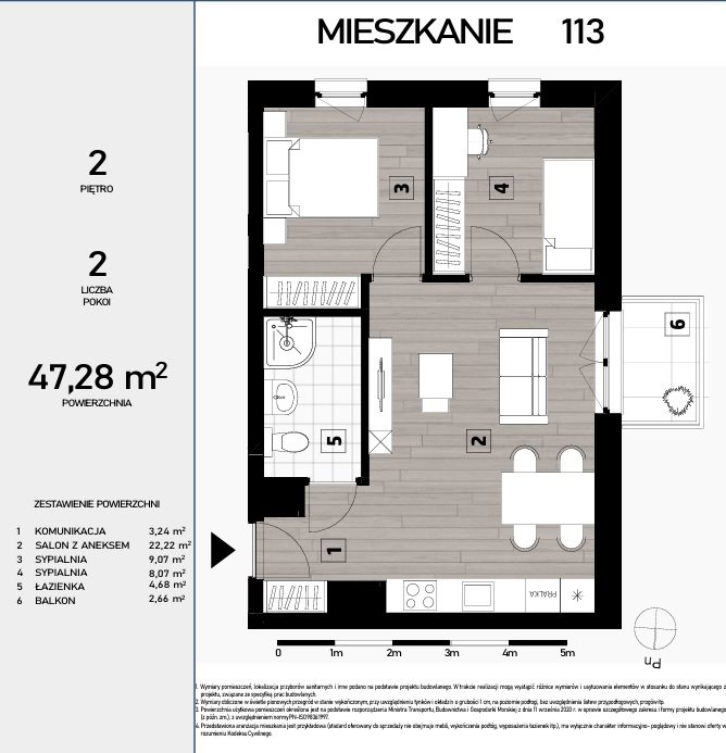 Mieszkanie trzypokojowe na sprzedaż Rzeszów, Bałtycka  47m2 Foto 2