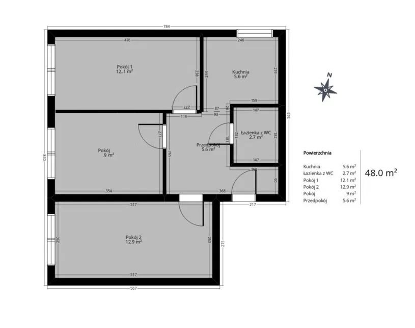 3-pokojowe mieszkanie po remoncie (48 m²) w centrum Wrocławia Wrocław, Krzyki, Skwierzyńska  48m2 Foto 1