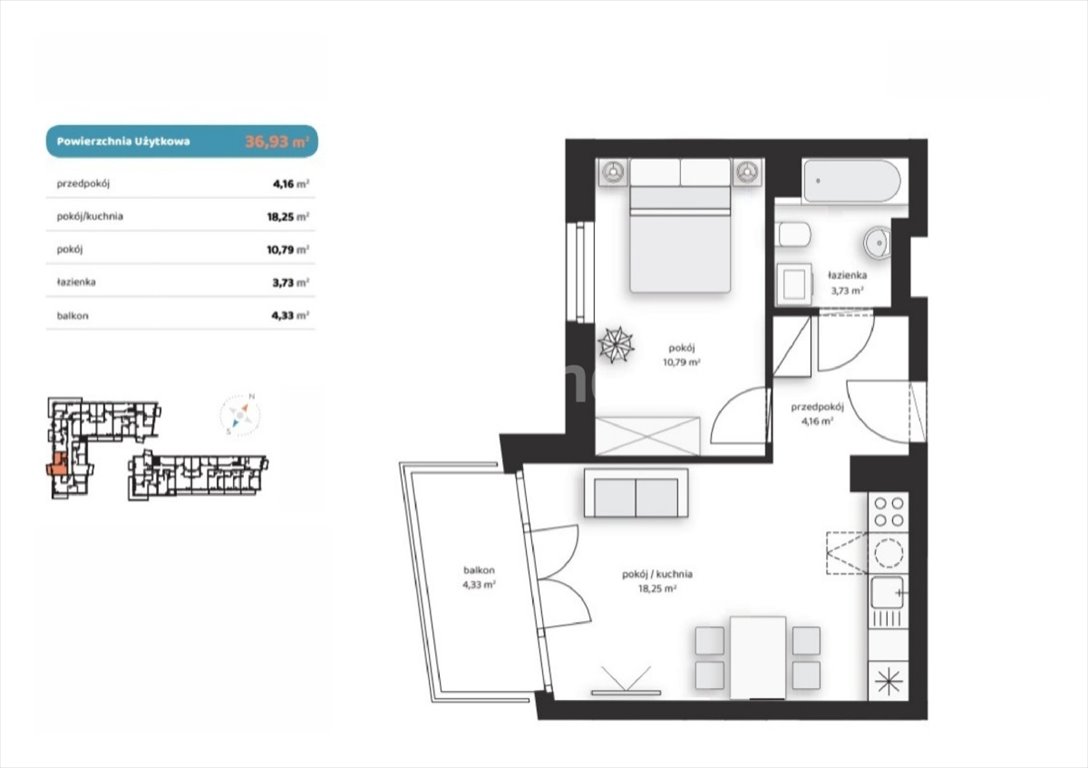 Mieszkanie dwupokojowe na sprzedaż Kraków, Prądnik Biały, Zygmunta Glogera  37m2 Foto 1