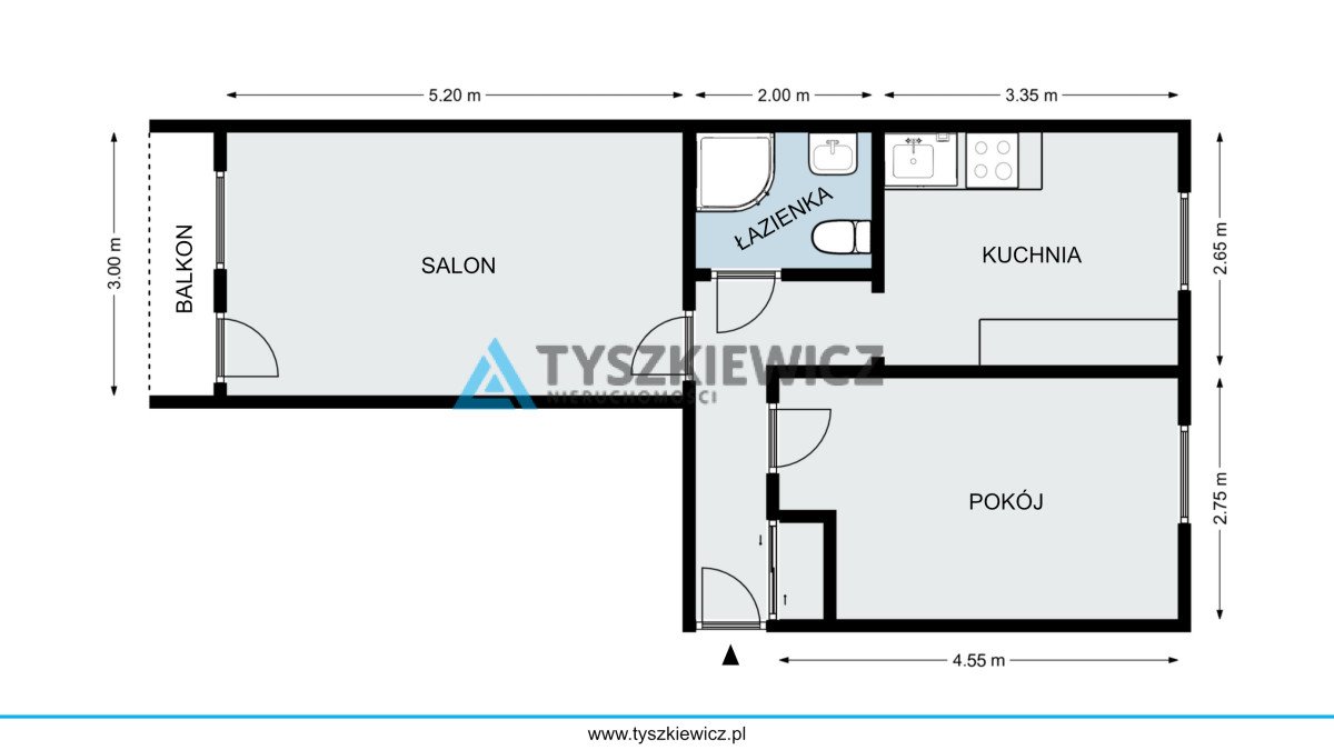 Mieszkanie dwupokojowe na sprzedaż Debrzno, Czerniakowska  45m2 Foto 2